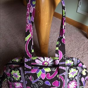 Vera Bradley 100 Bag, Tote. Mint, Purple Punch